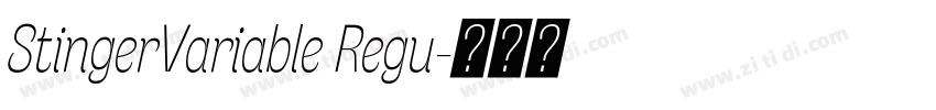 StingerVariable Regu字体转换